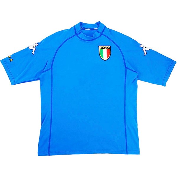 Thailande Maillot Football Italy Domicile Retro 2000 Bleu